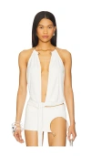 1xblue Torque Wrap Top In White