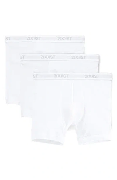 2(x)ist 3-pack Cotton Boxer Briefs In White