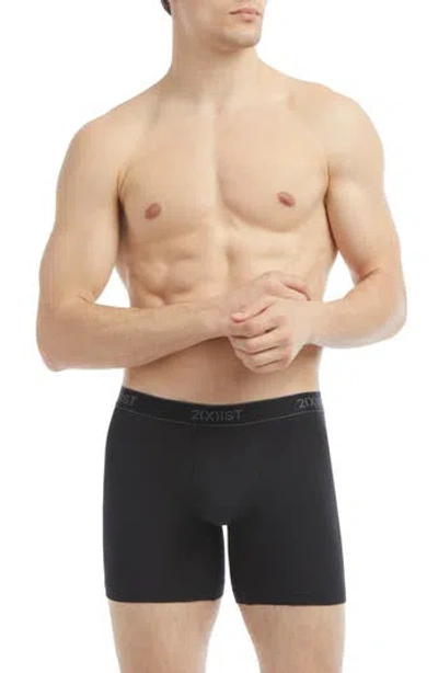 2(x)ist 3-pack Cotton Boxer Briefs In White/black/heather Gray