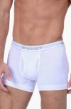 2(x)ist 3-pack Cotton Boxer Briefs In White/black/heathergray