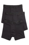 2(x)ist 3-pack Pima Cotton Boxer Briefs In Black