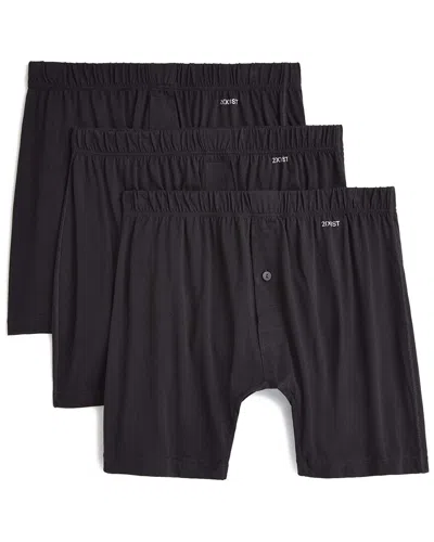 2(x)ist 3pk Knit Boxer In Black