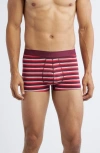2(x)ist 4-pack No-show Stretch Trunks In Bright Red,stripe,black Beauty,abstract