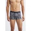 2(x)ist Men's Sliq Stretch Trunks In Zebra/black Beauty