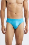 2(x)ist Men's Sliq Stretch Briefs In Infinity Chain/malibu Blue