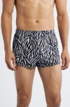 2(x)ist Assorted 2-pack Sliq Silky Boxers In Zebra/lavender