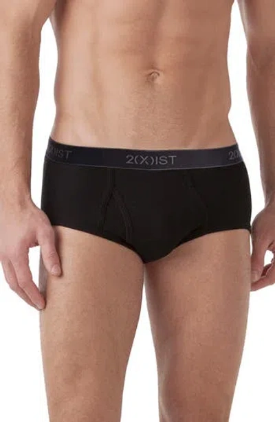 2(x)ist Assorted 3-pack Essential Cotton Briefs In Black