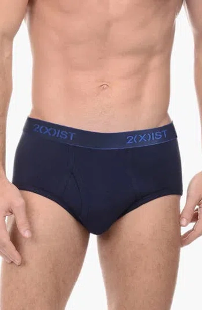 2(x)ist Assorted 3-pack Essential Cotton Briefs In Navy/cobalt/porcelain