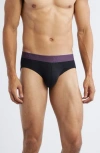 2(x)ist Assorted 3-pack No-show Cotton Briefs In Black Beauty W/dark