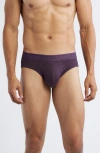 2(x)ist Assorted 3-pack No-show Cotton Briefs In Dark Olive/lavender/plum