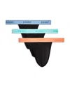 2(x)ist Cotton Thong, Pack Of 3 In Black Aruba Blue/black Blue Bell/black P