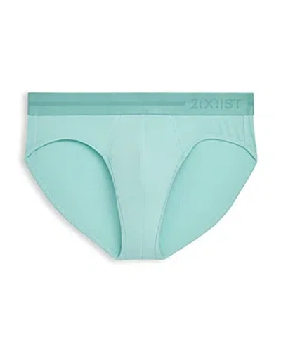 2(x)ist Dream Solid Modern Fit Low Rise Briefs In Aqua Haze