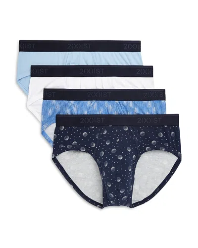 2(x)ist No Show Briefs, Pack Of 4 In Blue