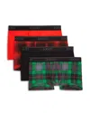 2(x)ist No Show Trunks, Pack Of 4 In Endangered/tartan Plaid Multi/black/