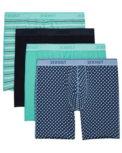 2(x)ist Set Of 4 Boxer Brief In Blue
