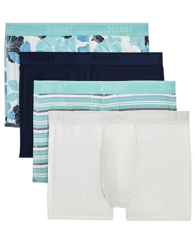 2(x)ist Set Of 4 No-show Brief In Blue