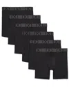 2(x)ist Set Of 6 Sport Mesh Boxer Brief In Black