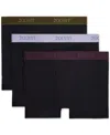 2(x)ist Men's Essential No-show Trunks 3-pack In Black W,dark Olive,lavender,plum