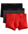 2(x)ist Men's Essential No-show Trunks 3-pack In Black,charcoal,red