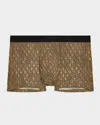 2(x)ist Men's Sliq Stretch Trunks In Golden Links/black B
