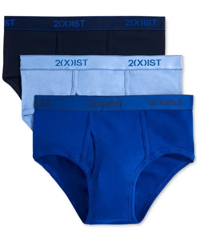 2(x)ist Men's Underwear, Essentials Contour Pouch Brief 3 Pack In Navy,cobal