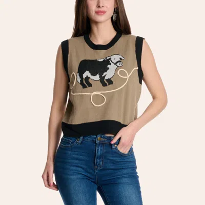 2 Fly Co . Women's Bull Nettle Sweater Vest In Brown