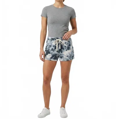 2 Liv Drawstring And Pocket Boxer In Navy Tie Dye In Blue