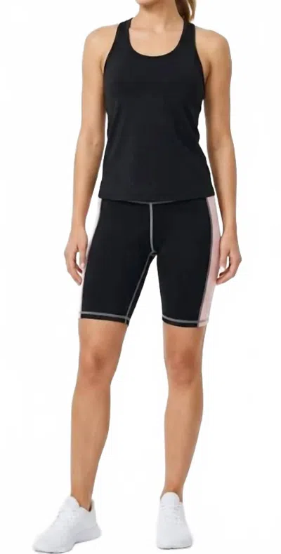 2 Liv Woven Run Biker Short In Pink/black