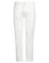 2 Men Man Jeans Cream Size 34 Cotton In White