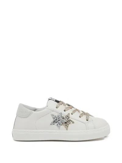 2 Star Kids' Glitter-star Sneakers In White