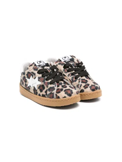 2 Star Babies' Leopard-print Sneakers In Brown