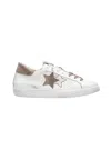 2 Star Men's Sneakers 2-star Prime Star White Star Beige In White