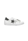 2 Star Men's Sneakers 2-star Prime Star White Star Green Star In White