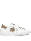 2 Star Prime Star Lace-up Sneakers In White