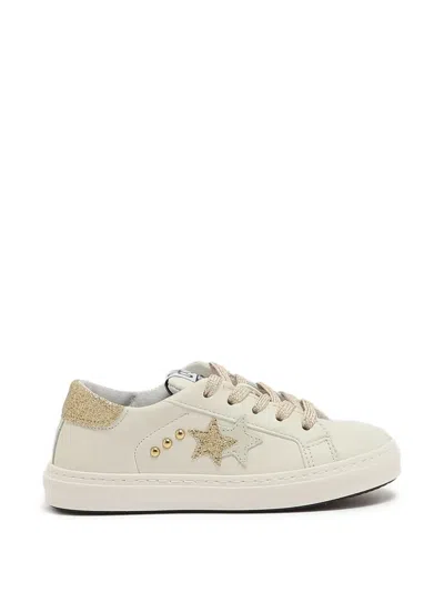 2 Star Kids' Star-appliqué Sneakers In Neutral