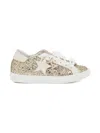 2 Star Star-patch Glitter Sneakers In Gold