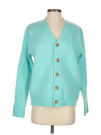 Pre-owned 2 To 5 Designs Cardigan Sweater In Blue