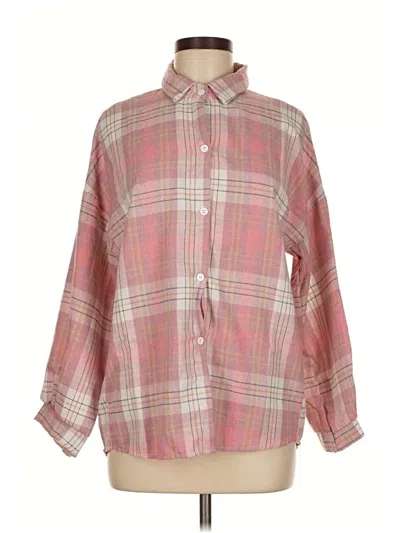 Pre-owned 2 To 5 Designs Long Sleeve Button Down Shirt In Pink