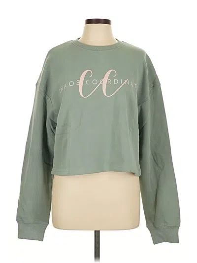 Pre-owned 2 To 5 Designs Sweatshirt In Green