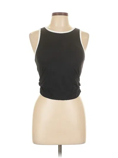 Pre-owned 2 To 5 Designs Tank Top Black Halter Neckline Tops