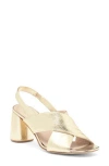 2 Twin Hearts Crisscross Slingback Sandal In Light Gold