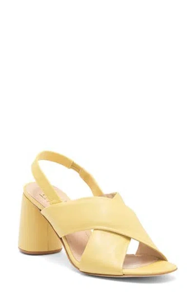 2 Twin Hearts Crisscross Slingback Sandal In Yellow Leather