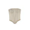 2000 Archives Iced Denim Frayed Edges Corset In Blue