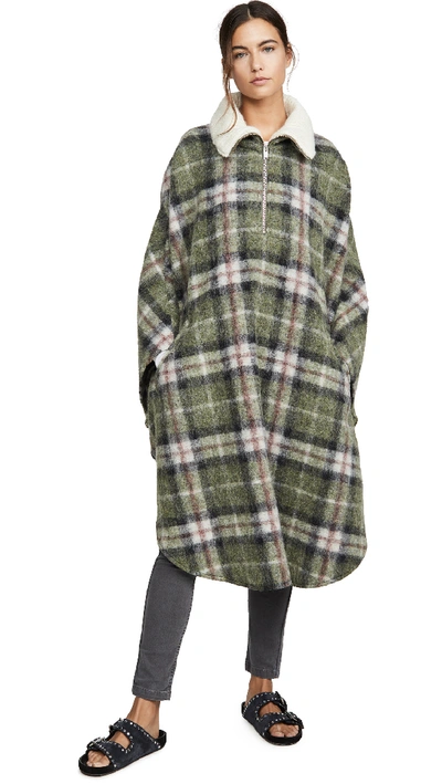 Isabel Marant Étoile Gabin Poncho In Green