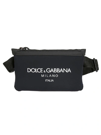 Dolce & Gabbana Stamped Dg Milano Belt Bag In Multicolor
