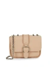 Longchamp Chained Leather Crossbody Bag In Powder