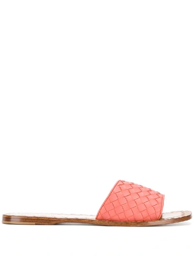 Bottega Veneta Intrecciato Napa Ravello Sandals - Red