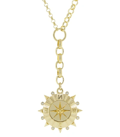 Foundrae Course Correction Pendant Necklace In Ylwgold