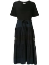 3.1 PHILLIP LIM / フィリップ リム T-SHIRT DRESS WITH LACE SKIRT
