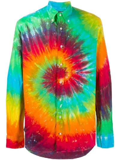 Gitman Vintage Tie-dye Shirt In Green